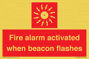 Fire alarm activated when beacon flashes